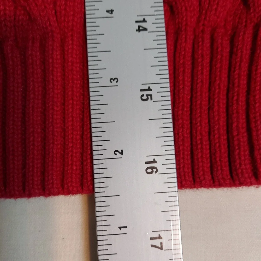 Polo Ralph Lauren Kids Red Cable Knit Cotton Sweater Size 5 Pony Logo‎ Preppy